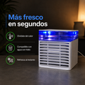 Mini climatizador 3 en 1 (Ventilador+Humidificador+Led)